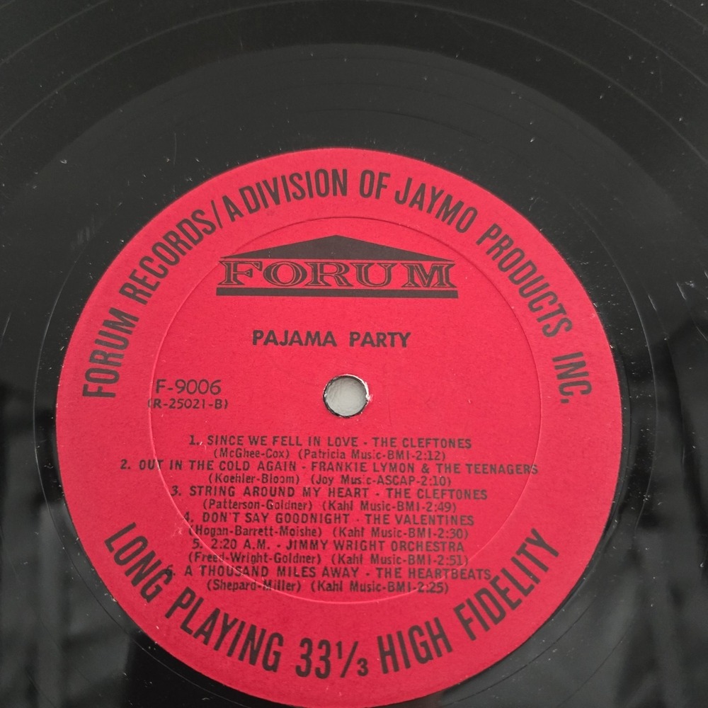 Pajama Party Teenagers, Cleftones Vinyl LP Forum Records Vintage Good+ Tested - Picture 12 of 12